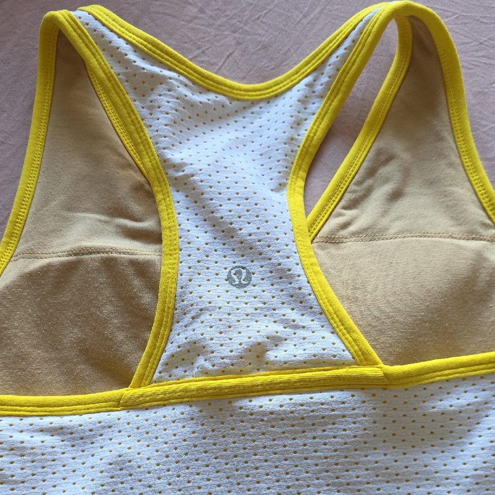 Lululemon Athletica Yellow and White Tank Top - Picture 2 of 3